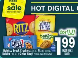 Jewel-Osco Nabisco Snack Crackers Ritz, Belvita or Chips Ahoy! offer