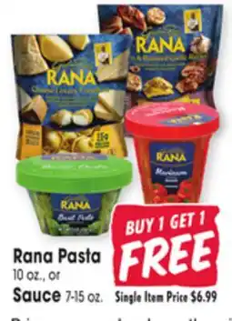 Jewel-Osco Rana Pasta 10 oz., or Sauce 7-15 oz offer
