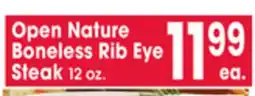 Jewel-Osco Open Nature Boneless Rib Eye Steak offer