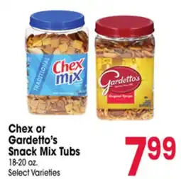 Jewel-Osco Chex or Gardetto's Snack Mix Tub offer