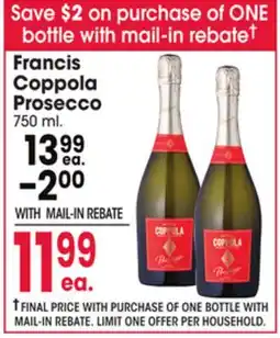 Jewel-Osco Francis Coppola Prosecco offer