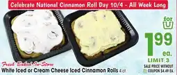 Jewel-Osco White Iced or Cream Cheese Iced Cinnamon Rolls offer