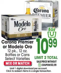 Jewel-Osco Corona Premier or Modelo Oro offer
