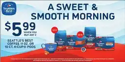 Jewel-Osco SEATTLE'S BEST COFFEE 11 OZ. OR 10 CT. K-CUP PODS offer