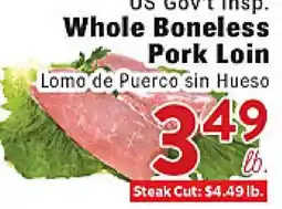 Rio Valley Market US Gov't Insp. Whole Boneless Pork Loin offer