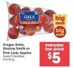 Kroger Kroger gala, granny smith or pink lady apples offer