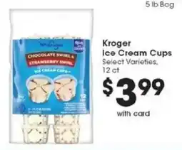 Kroger Kroger ice cream cups offer