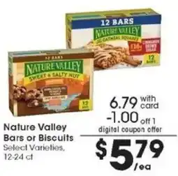 Kroger Nature Valley Bars or Biscuits offer