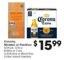 Kroger Corona, Modelo or Pacifico offer