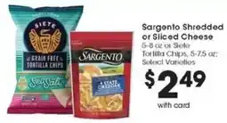 Kroger Sargento shredded or sliced cheese offer