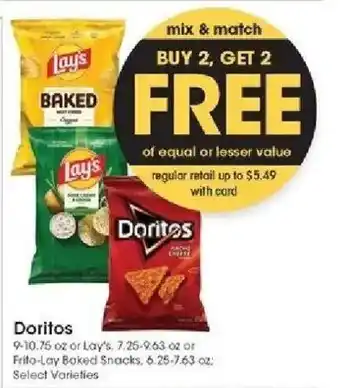 Doritos or Lay's or Frito-Lay Baked Snacks