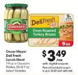 Kroger Oscar Mayer Deli Fresh Lunch Meat offer