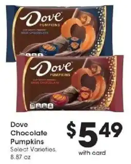 Kroger Dove Chocolate Pumpkins offer