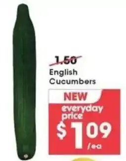 Kroger English Cucumbers offer