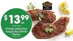 Kroger Private Selection Angus Top Sirloin Steaks offer
