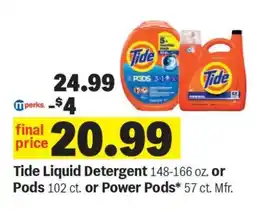 Meijer Tide Liquid Detergent or Pods offer