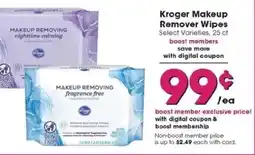 Kroger Kroger Makeup Remover Wipes offer