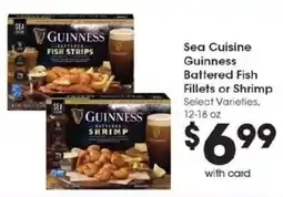 Kroger Sea Cuisine Guinness Battered Fish Strips or Shrimp offer