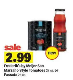 Meijer Frederik’s by Meijer San Marzano Style Tomatoes or Passata offer