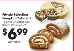 Kroger Private Selection Pumpkin Cake Roll offer