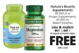 Kroger Nature's Bounty Supplements offer