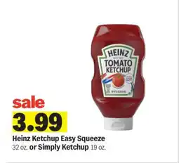 Meijer Heinz Ketchup Easy Squeeze or Simply Ketchup offer
