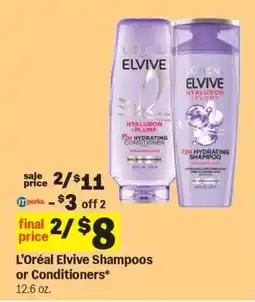 Meijer L'Oreal Elvive Shampoos or Conditioners offer