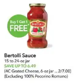 Publix Bertolli Sauce offer