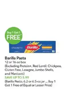 Publix Barilla Pasta offer