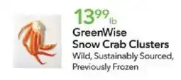 Publix GreenWise Snow Crab Clusters offer