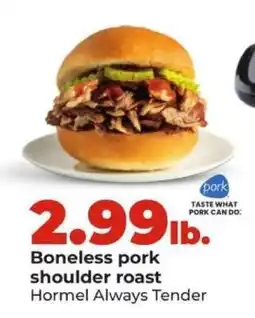 Hy-Vee Boneless pork shoulder roast offer