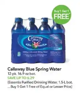 Publix Callaway Blue Spring Water offer