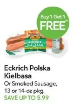 Publix Eckrich Polska Kielbasa or Smoked Sausage offer