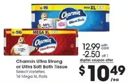 Kroger Charmin Ultra Strong or Ultra Soft Bath Tissue offer