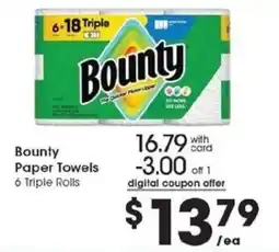 Kroger Bounty paper towels offer