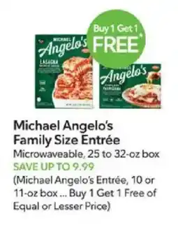 Publix Michael Angelo's Family Size Entrée offer