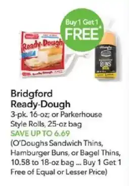 Publix Bridgford Ready-Dough offer