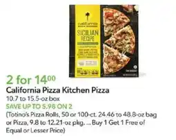 Publix California Pizza Kitchen Pizza offer