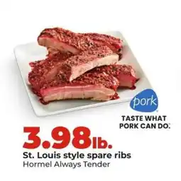 Hy-Vee St. Louis Style Spare Ribs offer