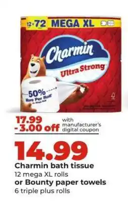 Hy-Vee Charmin Bath Tissue offer
