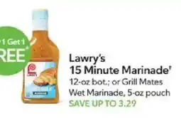 Publix Lawry's 15 Minute Marinade offer