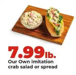 Hy-Vee Our Own imitation crab salad or spread offer