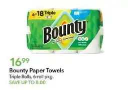 Publix Bounty paper towels offer
