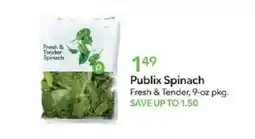 Publix Publix spinach offer