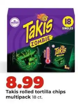 Hy-Vee Takis rolled tortilla chips multipack offer