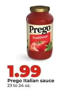 Hy-Vee Prego Italian sauce offer