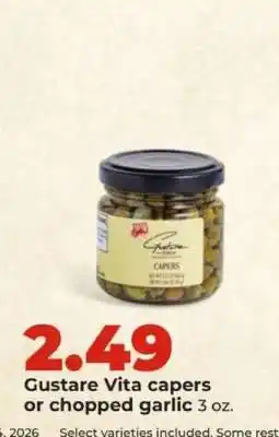 Hy-Vee Gustare Vita capers or chopped garlic offer