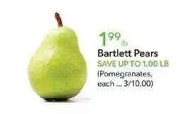 Publix Bartlett Pears offer