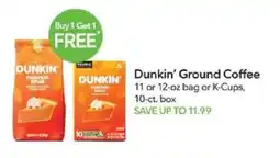 Publix Dunkin' ground coffee offer