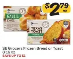 Winn Dixie Se Grocers Frozen Bread or Toast offer